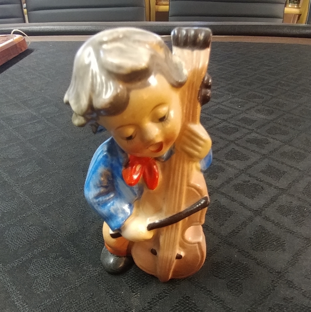 Little Boy Playing Cello Figurine